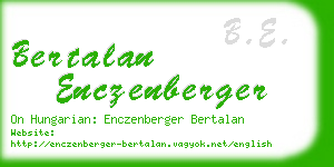 bertalan enczenberger business card